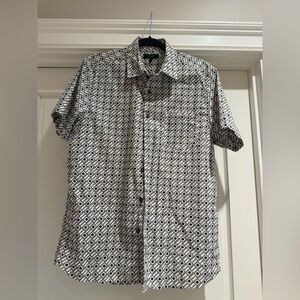 Ted Baker Men’s Geometric Short Sleeve Button Up - Size 4 - US (L)